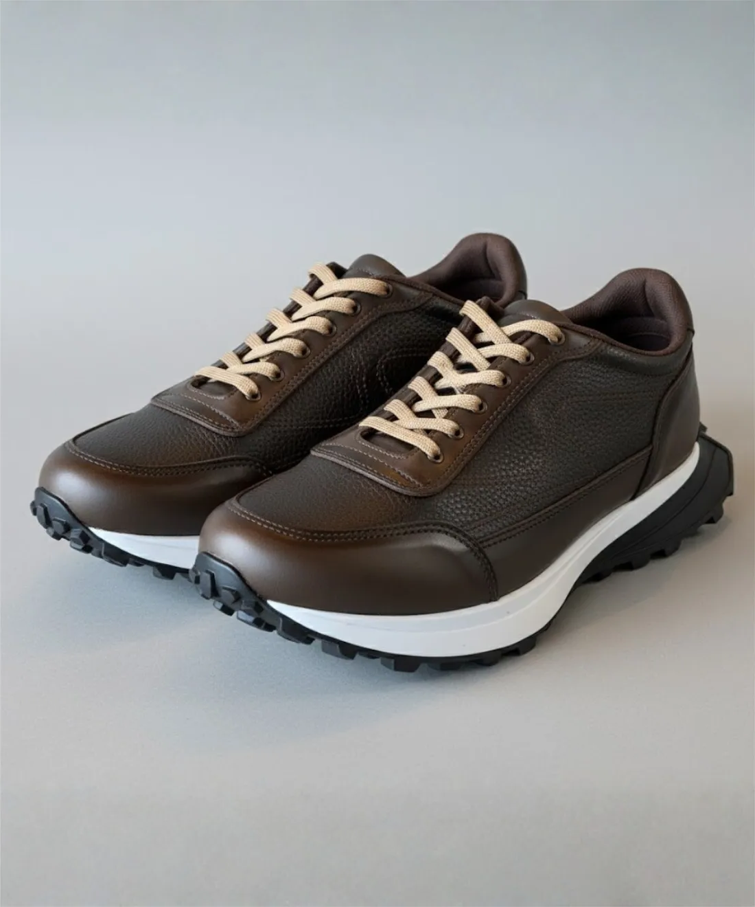 Tenis confort de piel para hombre Bravo color moka — vista 4 | Calzado Zully