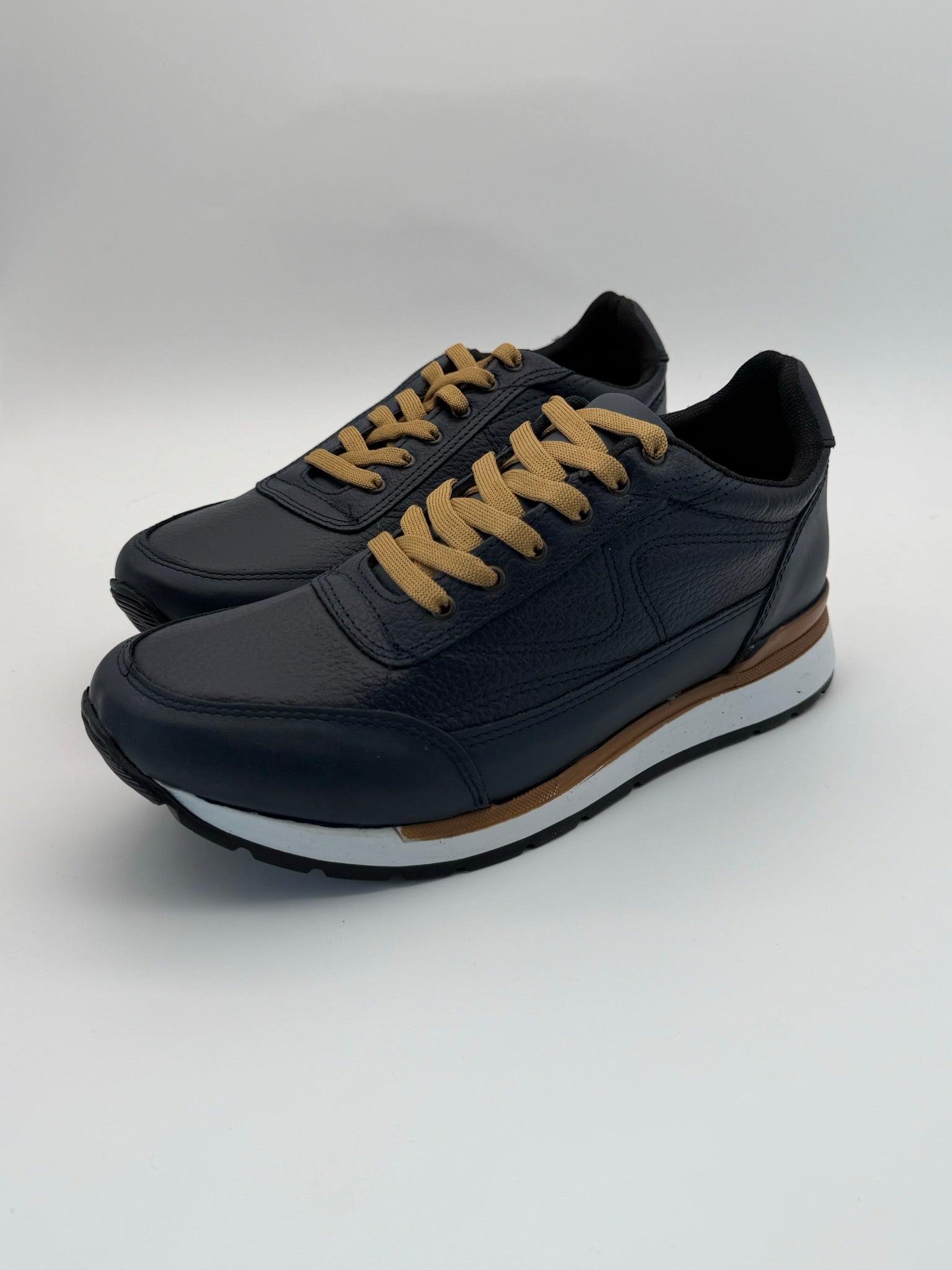 Tenis de piel para hombre Toronto color azul marino — combo 2 pares