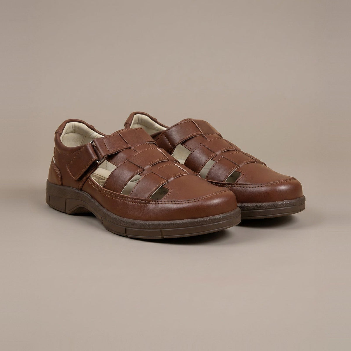 Huarache de Piel Burgos de piel genuina — Calzado Zully, foto de estudio