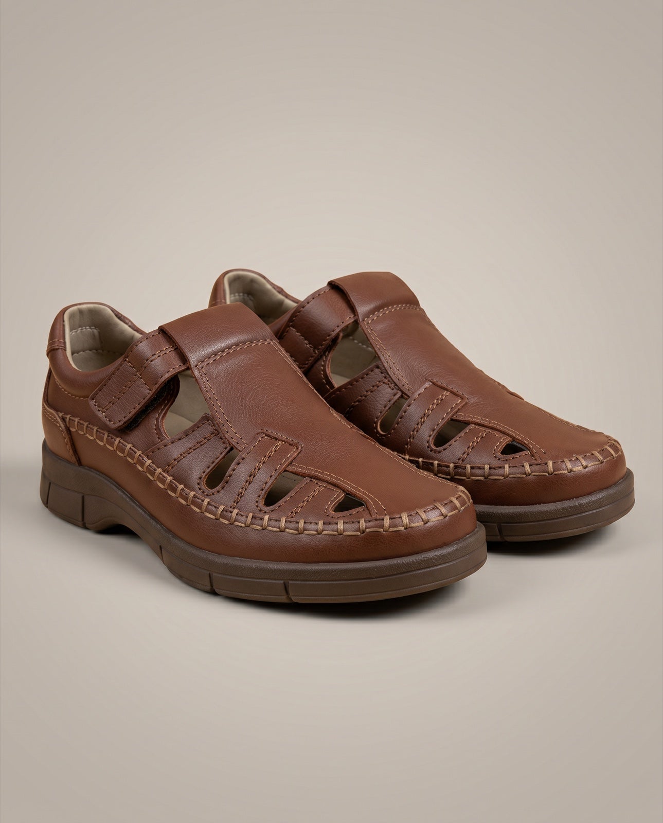 Huarache de Piel Toledo de piel genuina — Calzado Zully, foto de estudio