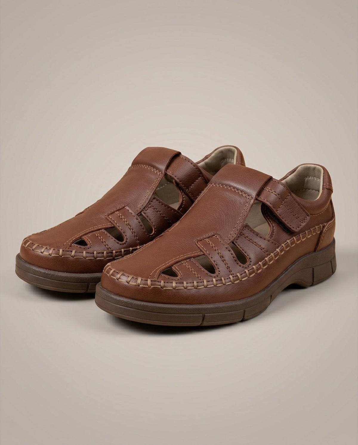 Huarache de Piel Toledo de piel genuina — Calzado Zully, foto de estudio