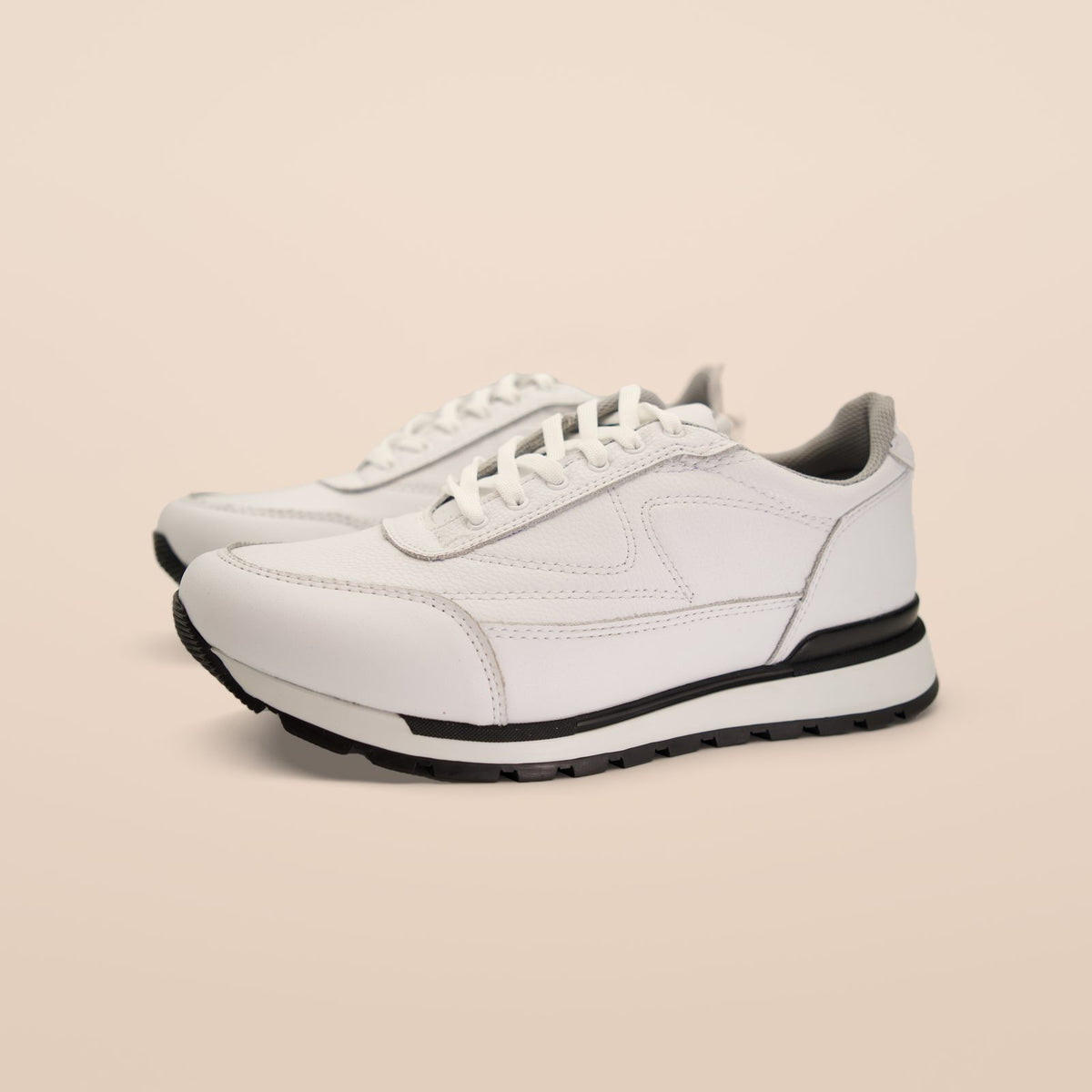 Tenis Toronto blanco de piel para hombre, el par, foto real
