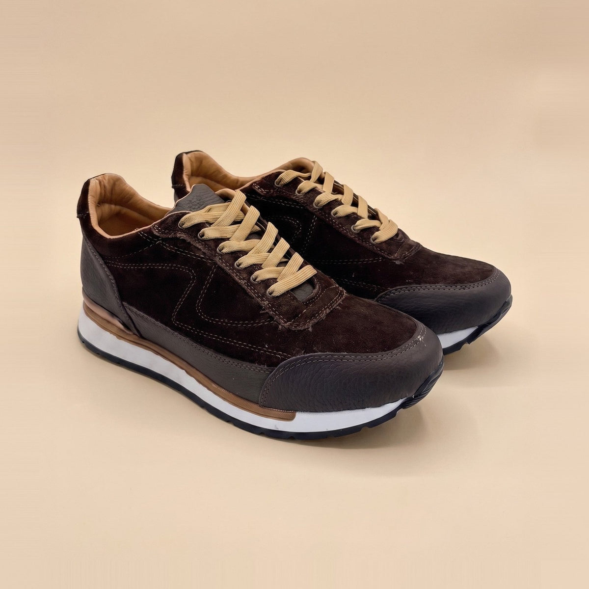 Tenis Toronto Suede de gamuza chocolate — Calzado Zully