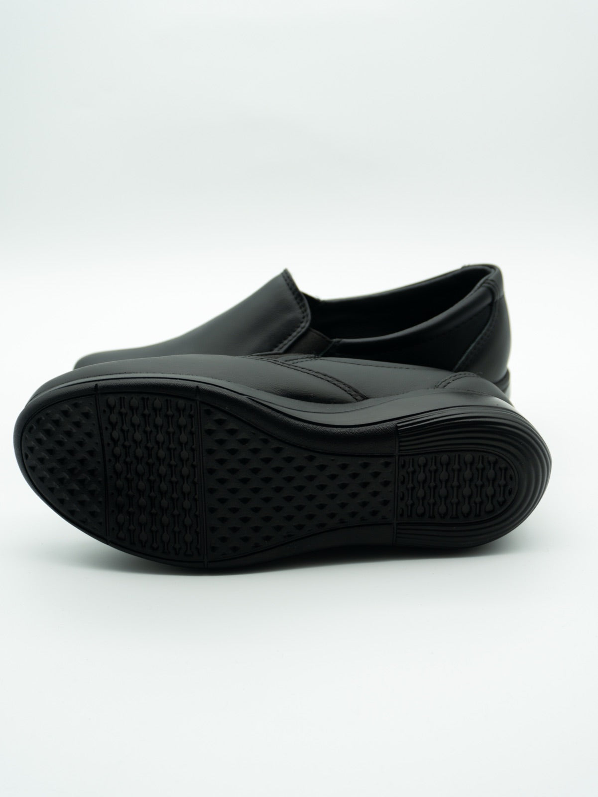 Zapato confort de dama Tonalá negro de piel - Calzado Zully