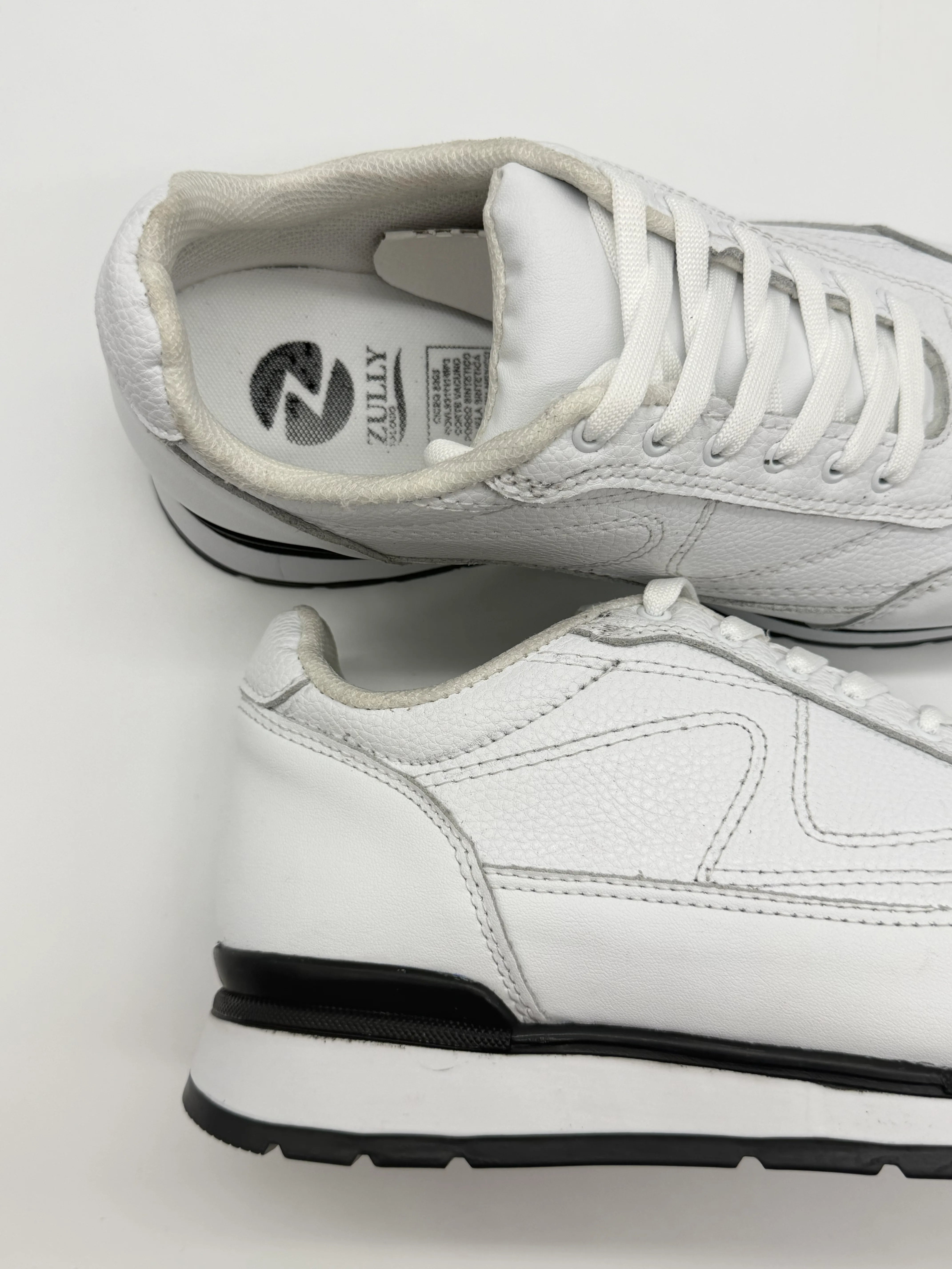 Tenis de piel para hombre Toronto color blanco hechos en México — vista 6 | Calzado Zully