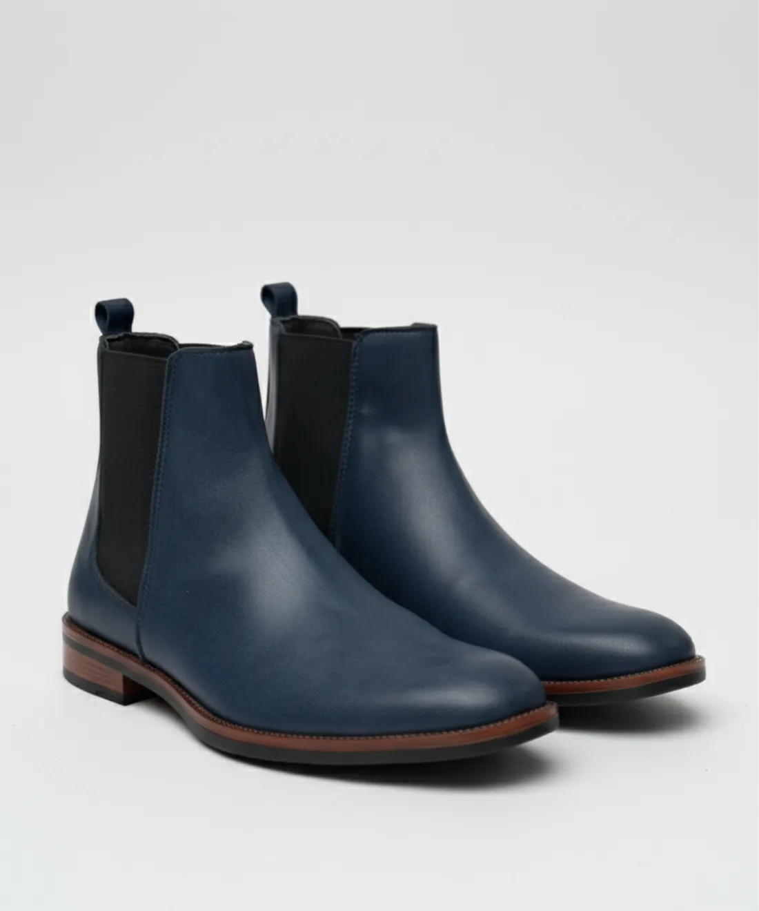Botín Tipo Chelsea Azul Marino (Liso)