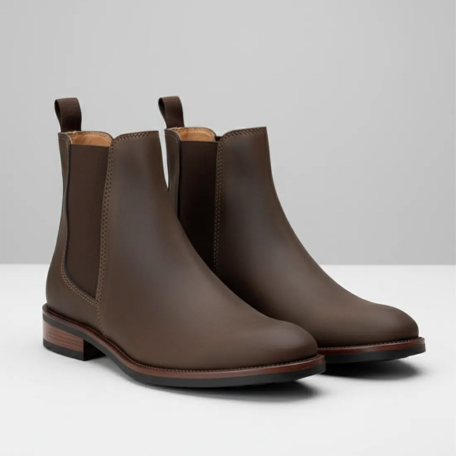 Botín Tipo Chelsea Marrón (Nobuck)