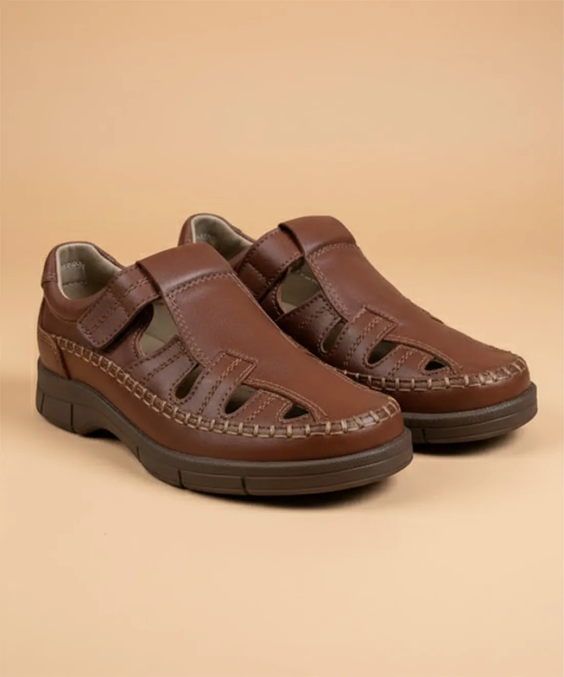 Huarache de piel para hombre Toledo tejido artesanal mexicano — vista 1 | Calzado Zully