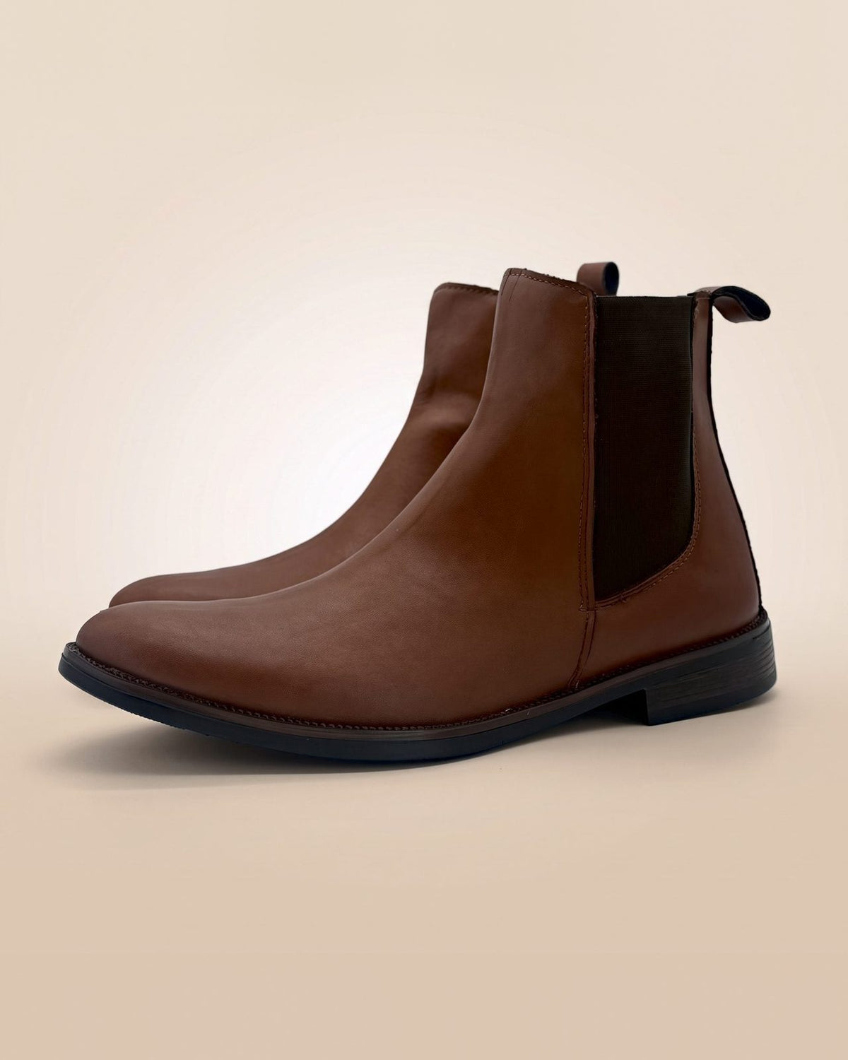 Par de botines Chelsea Shedrón de piel lisa para hombre