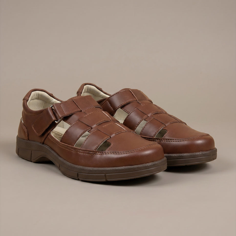 Huarache de Piel Burgos de piel genuina — Calzado Zully, foto de estudio