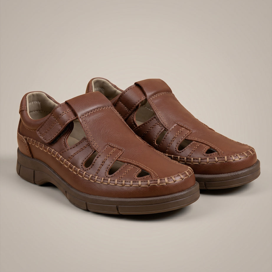 Huarache de Piel Toledo de piel genuina — Calzado Zully, foto de estudio