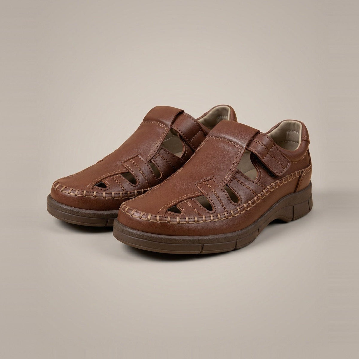 Huarache de Piel Toledo de piel genuina — Calzado Zully, foto de estudio