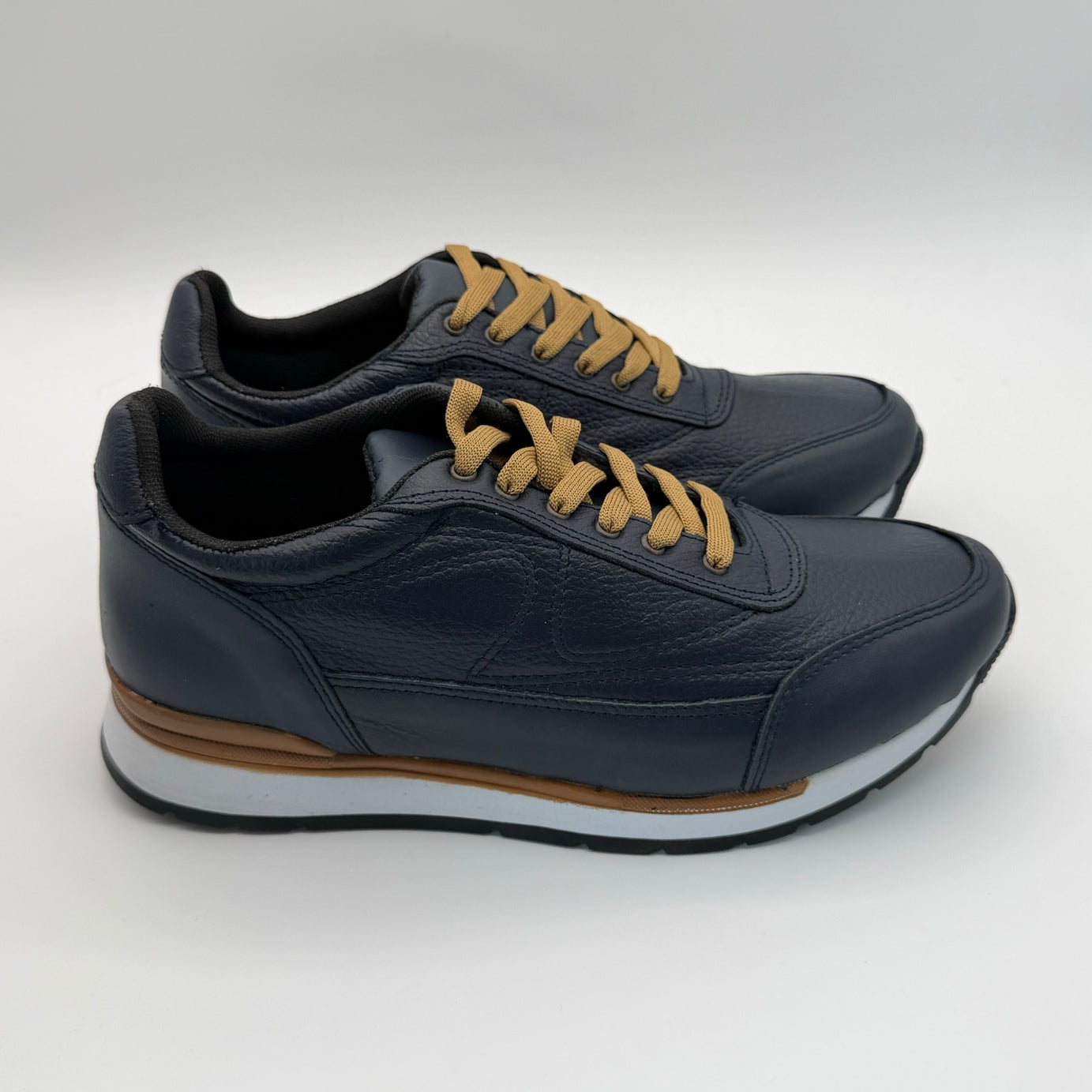 Tenis de piel para hombre Toronto color azul marino hechos en México — vista 2 | Calzado Zully