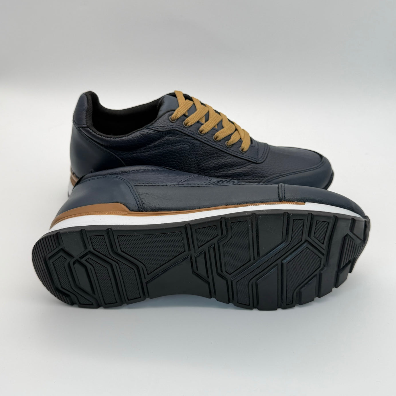 Tenis de piel para hombre Toronto color azul marino hechos en México — vista 3 | Calzado Zully