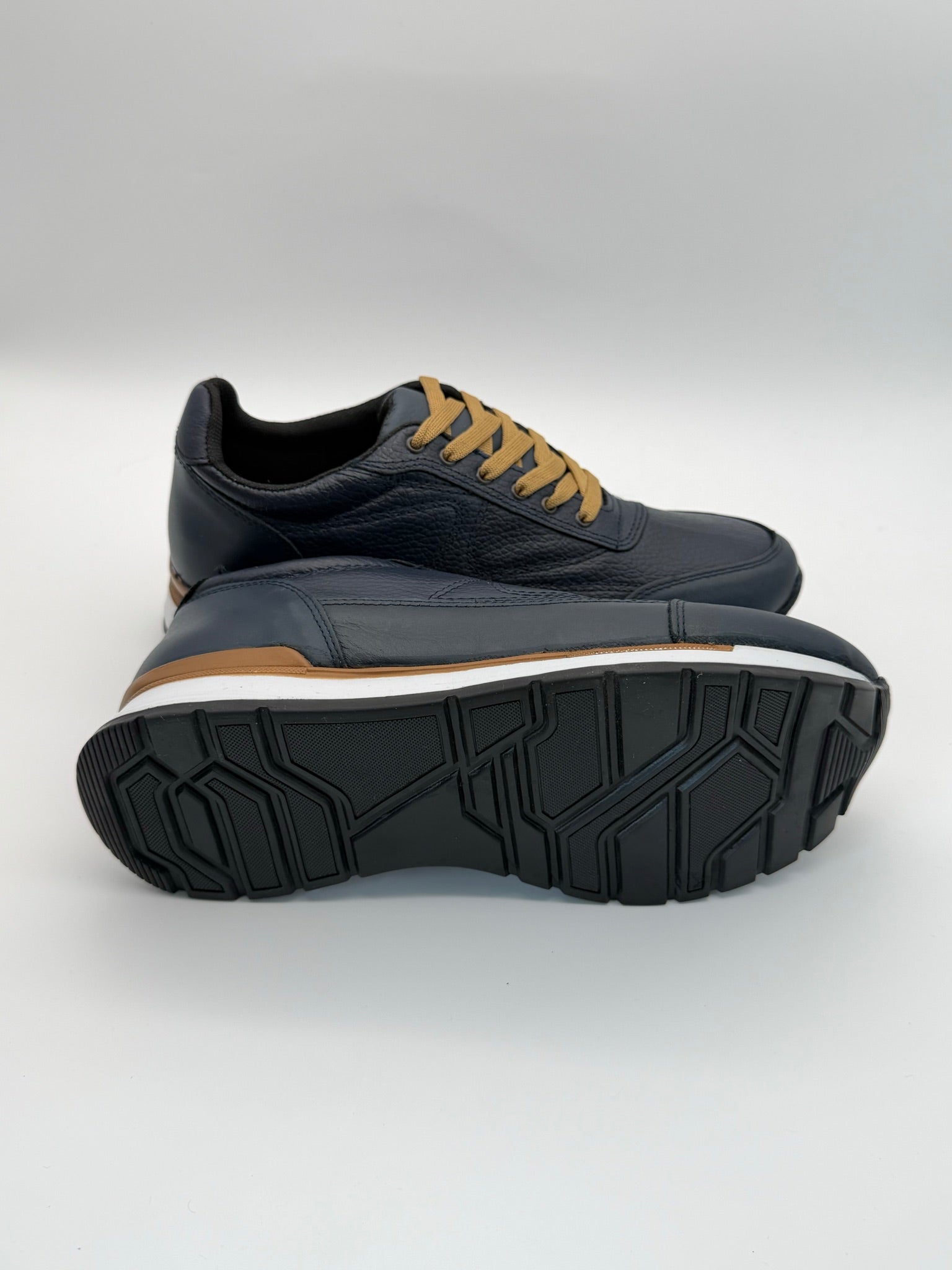 Tenis de piel para hombre Toronto color azul marino hechos en México — vista 3 | Calzado Zully
