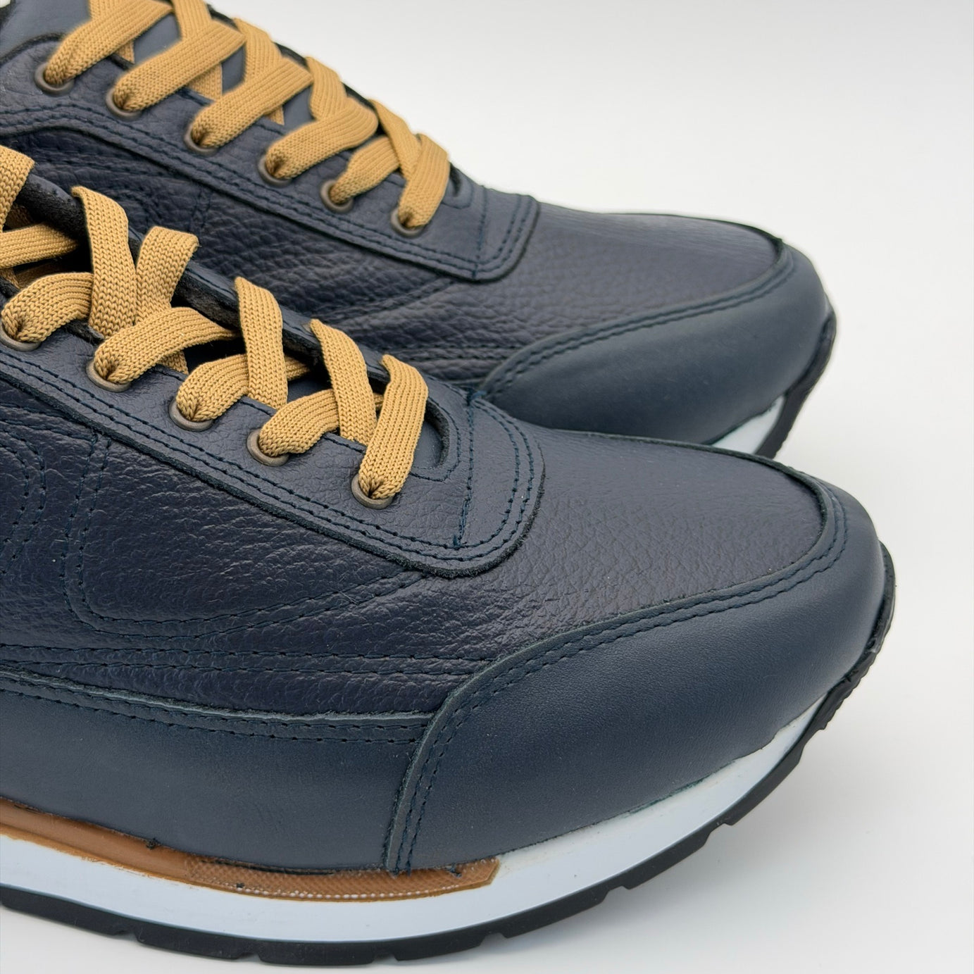 Tenis de piel para hombre Toronto color azul marino hechos en México — vista 4 | Calzado Zully