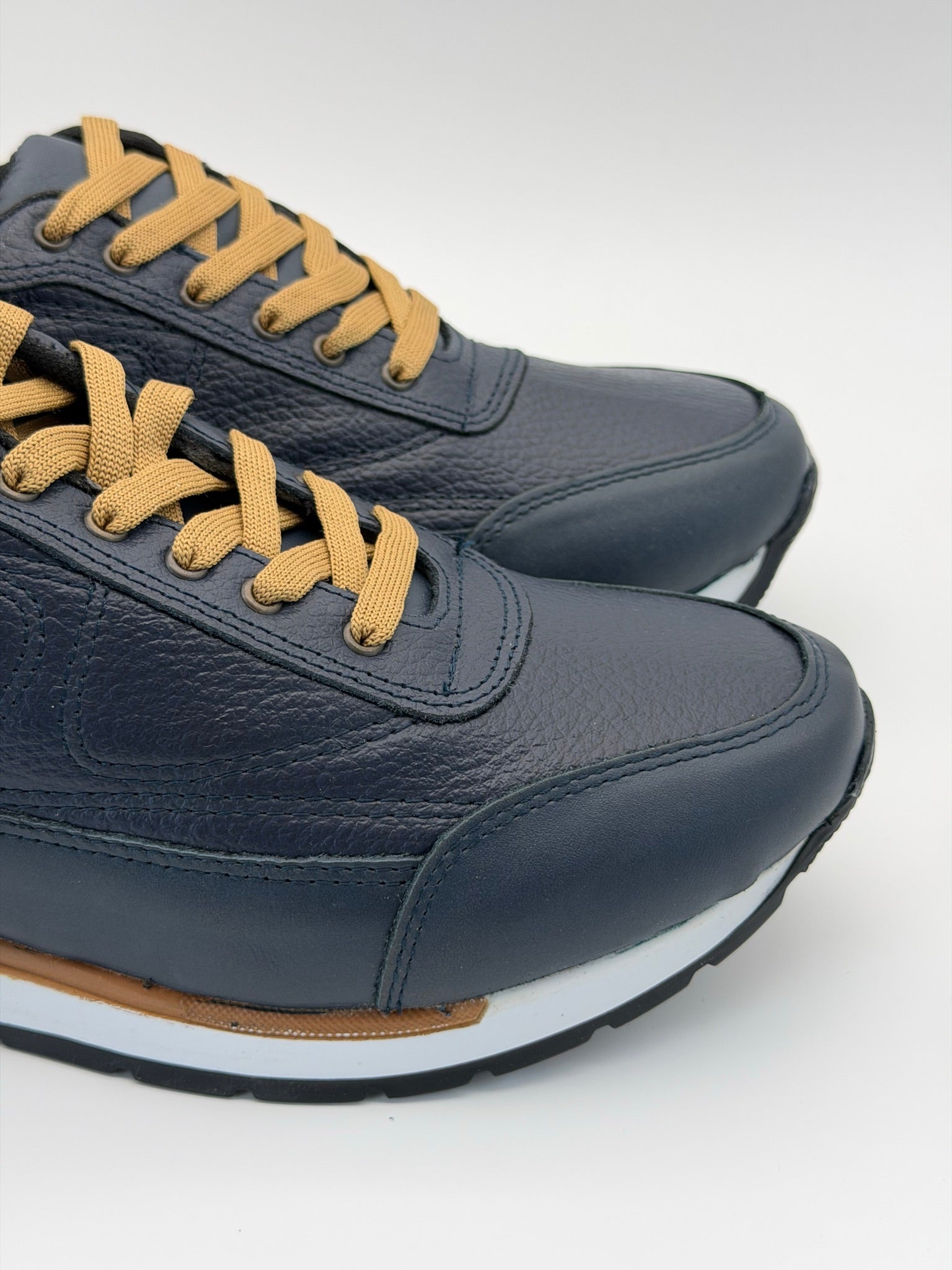 Tenis de piel para hombre Toronto color azul marino hechos en México — vista 4 | Calzado Zully