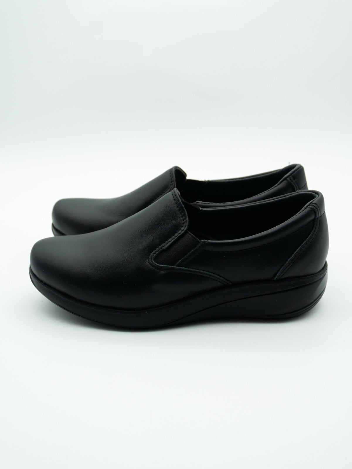 Zapato confort de dama Tonalá negro de piel - Calzado Zully
