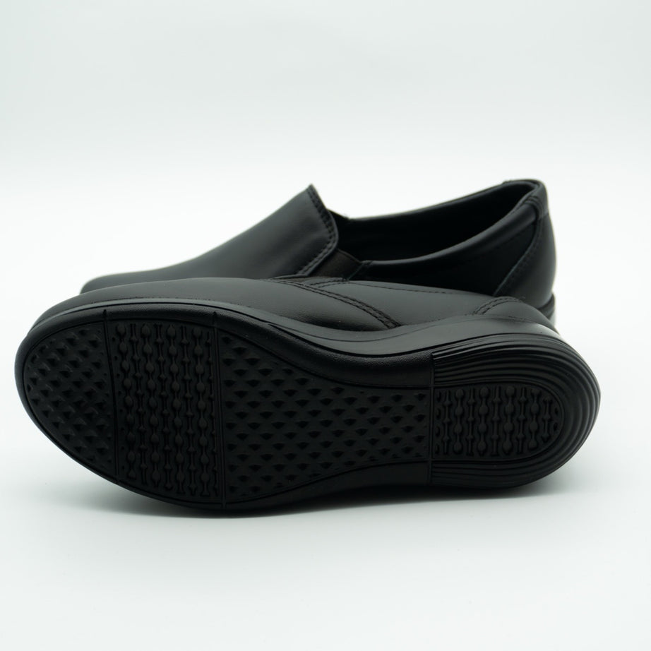 Zapato confort de dama Tonalá negro de piel - Calzado Zully