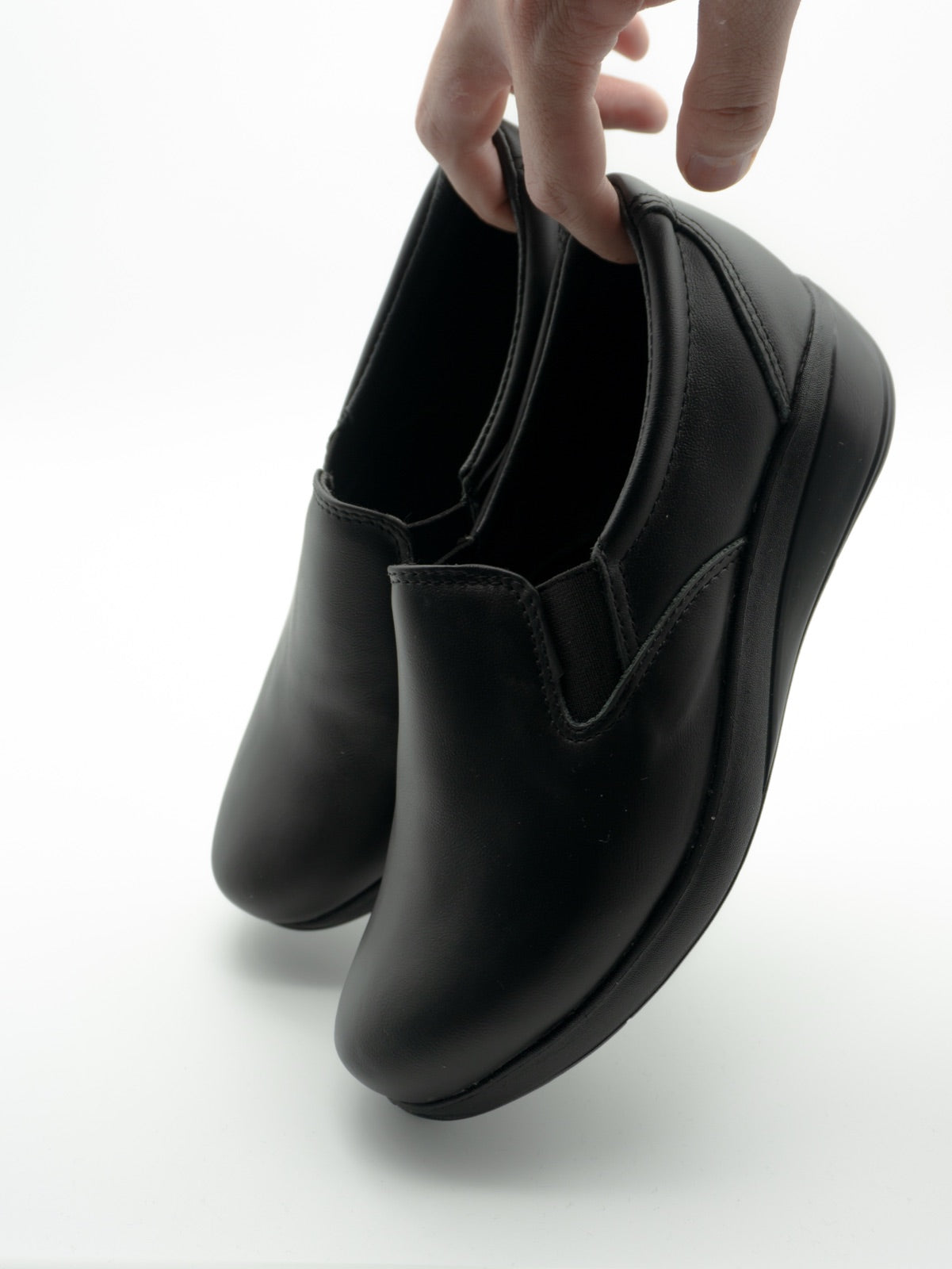 Zapato confort de dama Tonalá negro de piel - Calzado Zully