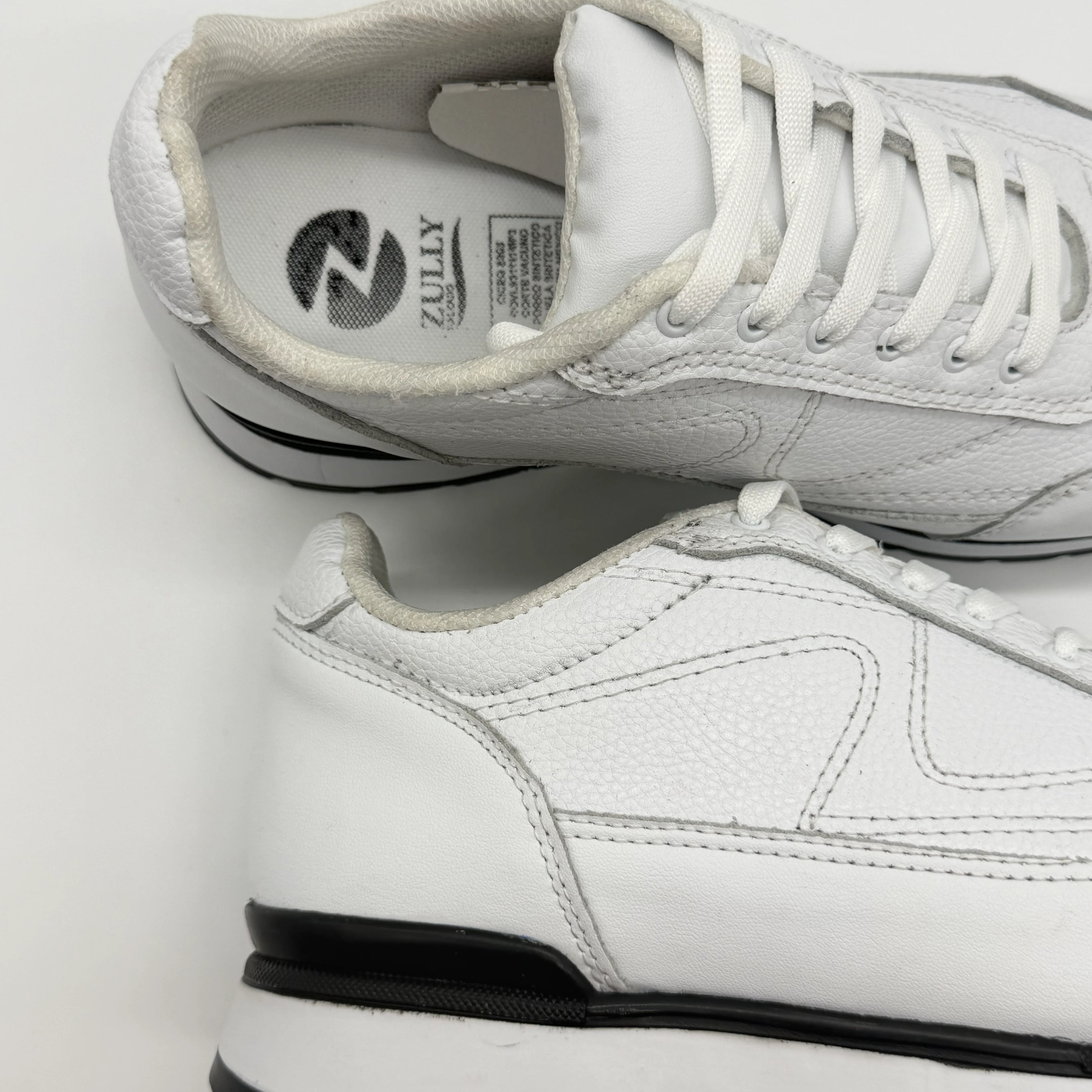 Tenis de piel para hombre Toronto color blanco hechos en México — vista 6 | Calzado Zully