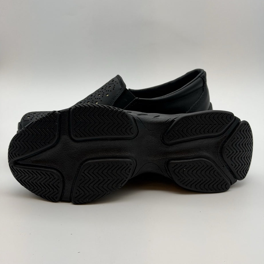 Zapato confort de dama Zapopan negro de piel troquelada — Calzado Zully — vista 6